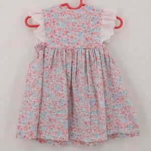 Vintage Plum Pudding Toddler Dress Girls Size 18M Floral Lace Easter Cottage USA